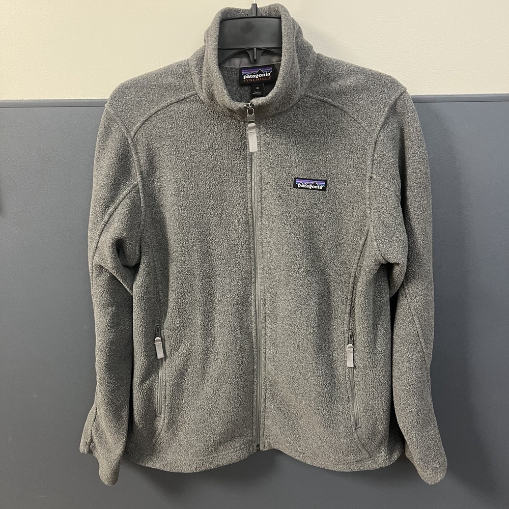 Patagonia Gray Full-Zip Fleece Jacket